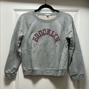Crewcuts Gray Crewneck Sweater with Brooklyn Print